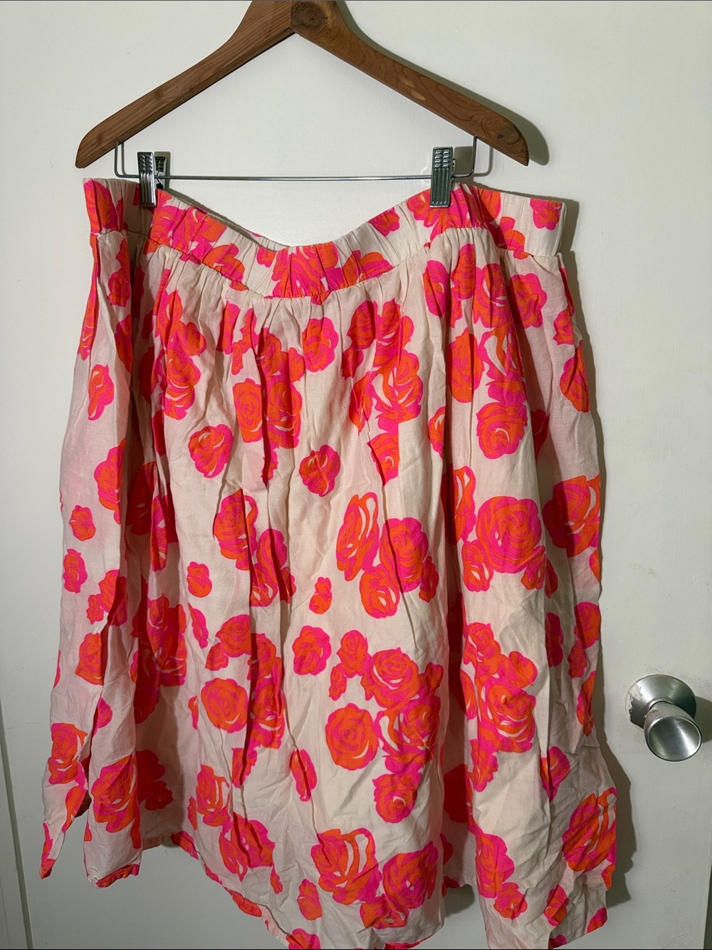 Lane Bryant Pink & Orange Floral Full Skirt